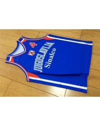 Dejan Bodiroga 4 Team Jugoslavija Yugoslavia Retro Blue Basketball Jersey