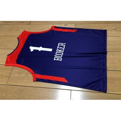 Devin Booker 1 2017 Rookie of the Year USA Blue Jersey