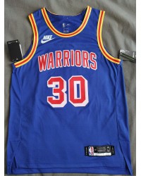 Golden State Warriors 30 Curry 75th Anniversary jersey player version