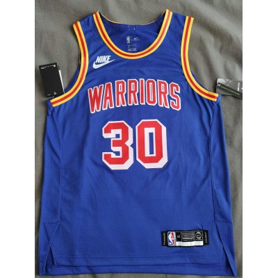 Golden State Warriors 30 Curry 75th Anniversary jersey player version