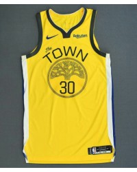 Golden State Warriors 30 Curry Earned Statement Edition Jersey player version