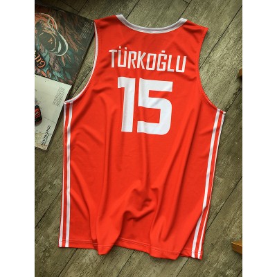 Hedo Turkoglu 15 Turkey Team Basketball Jersey