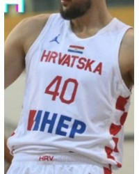 Ivica Zubac 40 Team Hrvatska Croatia Basketball Jersey 2022-23 White