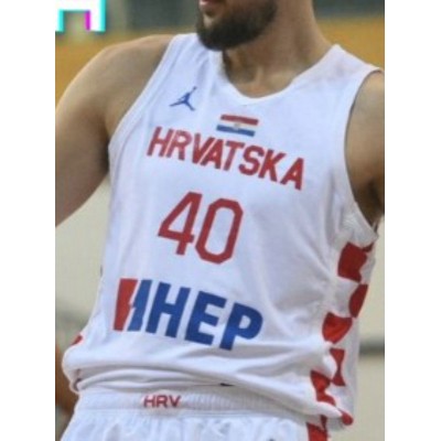 Ivica Zubac 40 Team Hrvatska Croatia Basketball Jersey 2022-23 White