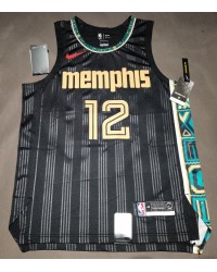 Ja Morant 12 Grizzlies 2020-21 city jersey black player version