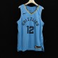 Ja Morant 12 Grizzlies jersey light blue player version