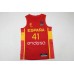 Juancho Hernangomez 41 Spain 2022 FIBA EuroBasket Final Away Red Jersey