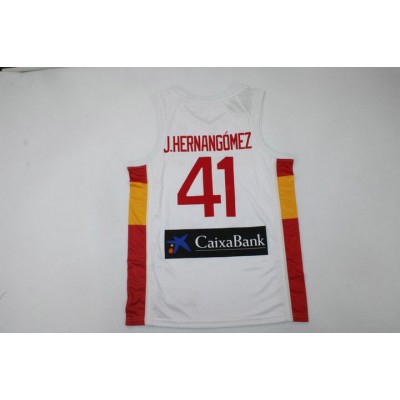 Juancho Hernangomez 41 Spain 2022 FIBA EuroBasket Final Home White Jersey