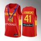 Juancho Hernangomez 41 Spain Champs FIBA EuroBasket 2022 Red Jersey Gold Medal