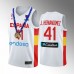 Juancho Hernangomez 41 Spain Champs FIBA EuroBasket 2022 White Jersey Gold Medal