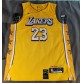 Lakers 23 James 2018-19 city jersey yellow player version