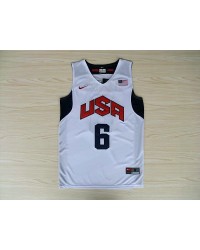 LeBron James 6 2012 Olympics Team USA Basketball Jersey White Nike Men