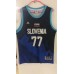 Luka Doncic 77 Jersey Black Blue Slovenia National Basketball Team