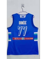 Luka Doncic 77 Slovenia 2019 FIBA Basketball World Cup Jersey Blue