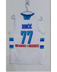 Luka Doncic 77 Slovenia 2019 FIBA Basketball World Cup Jersey White