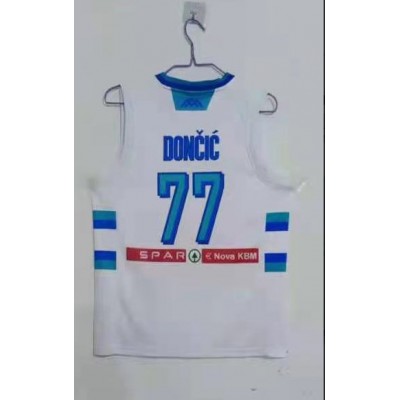 Luka Doncic 77 Slovenia 2019 FIBA Basketball World Cup Jersey White