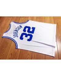 Magic Johnson 32 All Star Game White Basketball Jersey 1986 Midsummer Night's Magic Charity Event