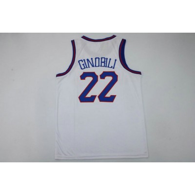 Manu Ginobili 22 Hall of Fame Jerseys White