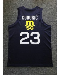 Marko Guduric 23 Fenerbahce Basketball Jersey Yellow