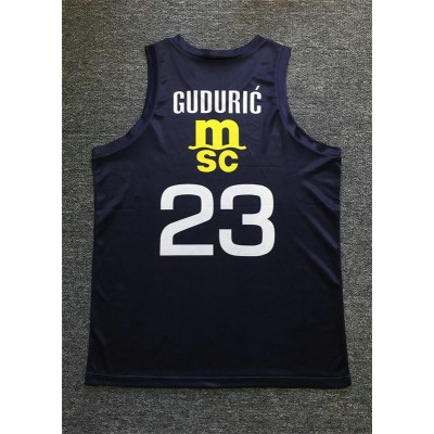 Marko Guduric 23 Fenerbahce Basketball Jersey Yellow