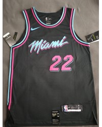 Miami Heat 22 Butler 2018-19 city jersey black player versoin