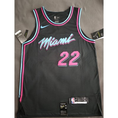 Miami Heat 22 Butler 2018-19 city jersey black player versoin