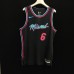 Miami Heat 6 King James 2018-19 city jersey black player versoin