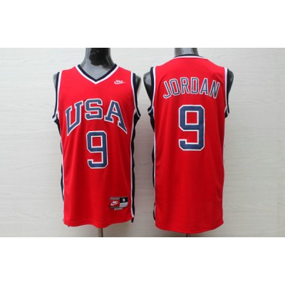 Michael Jordan 9 Team USA 1984 jersey red