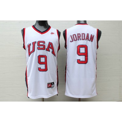 Michael Jordan 9 Team USA 1984 jersey white