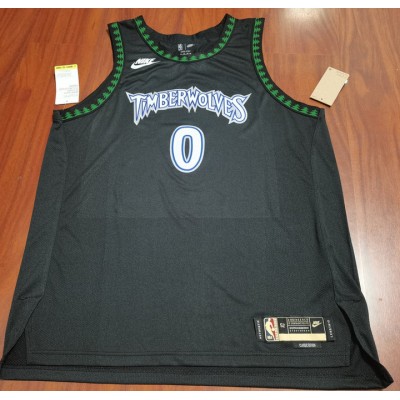 Minnesota Timberwolves 0 Braithwaite Retro Jersey Black Player Version