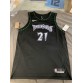 Minnesota Timberwolves Kevin Garnett 21 Retro Jersey Black Player Version