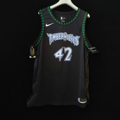 Minnesota Timberwolves Love 42 Retro Jersey Black Player Version