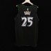 Minnesota Timberwolves Rose 25 Retro Jersey Black Player Version