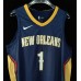 New Orleans Pelicans Williamson 1 Icon Edition Jersey navy  player version