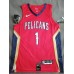 New Orleans Pelicans Zion Williamson 1 Jersey Red Player Version