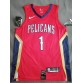 New Orleans Pelicans Zion Williamson 1 Jersey Red Player Version