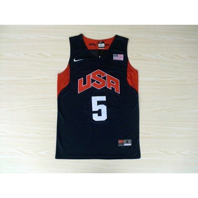 Nike 2012 Olympics Team USA 5 Kevin Durant Basketball Jersey Blue