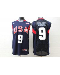 Nike Dwyane Wade 9 Team USA Basketball 2008 Olympics Jersey Blue