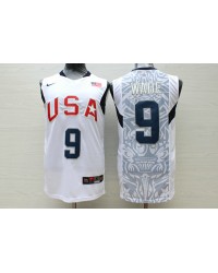 Nike Dwyane Wade 9 Team USA Basketball 2008 Olympics Jersey White