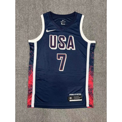 Nike Kevin Durant 7 Navy Mens USA Basketball 2024 Swingman Player Jersey