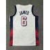 Nike Lebron James 6 White Mens USA Basketball 2024 Swingman Player Jersey