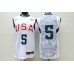 Nike Team USA 2008 Olympics Jason Kidd 5 Basketball Jersey White