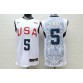 Nike Team USA 2008 Olympics Jason Kidd 5 Basketball Jersey White