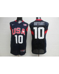 Nike Team USA 2008 Olympics Kobe Bryant 10 Basketball Jersey Blue