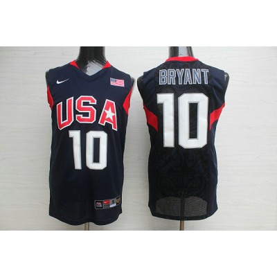 Nike Team USA 2008 Olympics Kobe Bryant 10 Basketball Jersey Blue