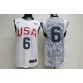 Nike Team USA 2008 Olympics LeBron James 6 Basketball Jersey White