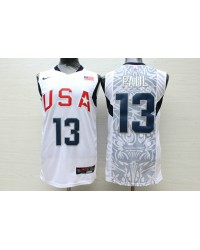 Nike USA Olympic Basketball Team Chris Paul 13 Jersey White