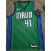 Nowitzki 41 Dallas Mavericks Earned jersey green player version