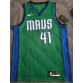 Nowitzki 41 Dallas Mavericks Earned jersey green player version