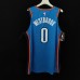 Oklahoma City Thunder 0 Russell Westbrook OKC Jersey Blue